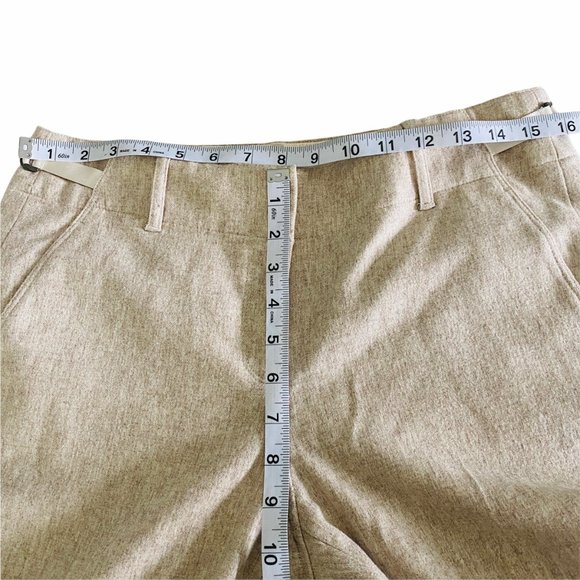 Ann Taylor Beige Neutral Wide Leg Wool Pants Sz 6 - Picture 3 of 12
